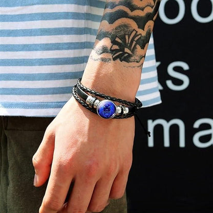 Zodiac Leather Braided Bracelet | 🔥FLAT 50% OFF SALE🔥